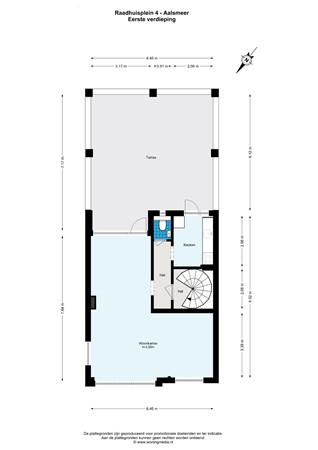 Floorplan - Raadhuisplein 4, 1431 EH Aalsmeer
